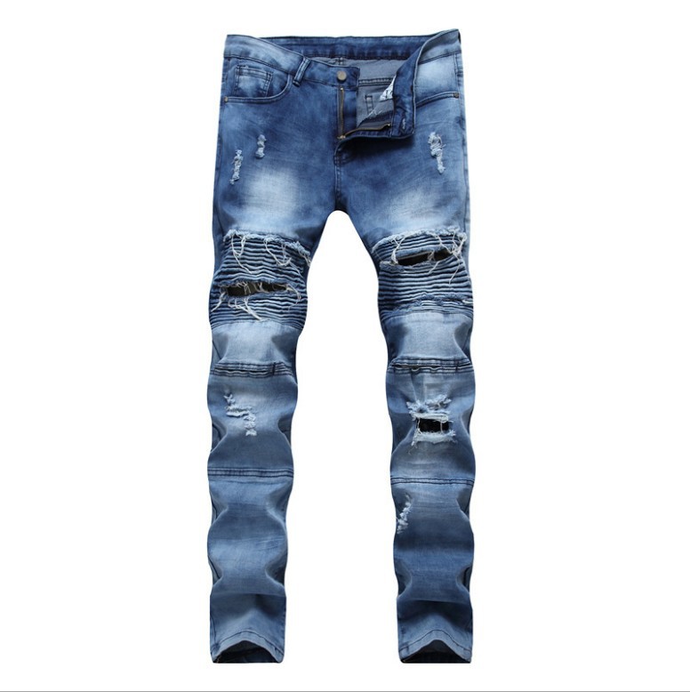 Title 5, Erkek Ripped Jean Slim Fit Çok Yönlü Elastik Tr...