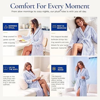 RONGTAI Women's Robe, Long Soft Bathrobe, Cozy Lounge Wear Gift — image 2