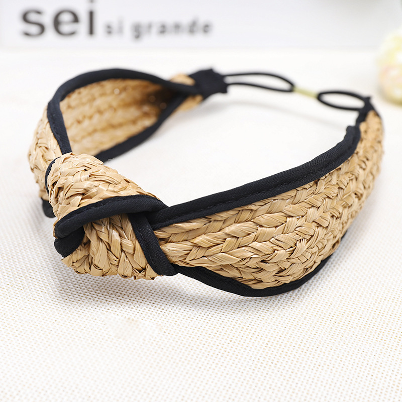 Raffia Hand woven Fabric Wide Headband Hairband Literary Hair Accessories - Shop at LoveMi