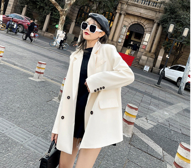 Ladies Casual Fashion Polyester Solid Color Suit