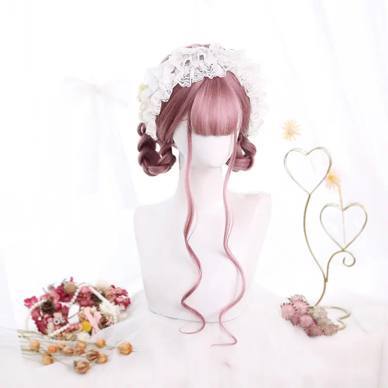 Long Curly Hair Fashion Full Headgear Air