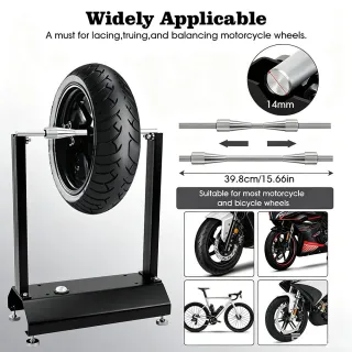 Torcycle Tyre Balancer Motor Bike Rim Tire Balancing Spin Static Truing Stand