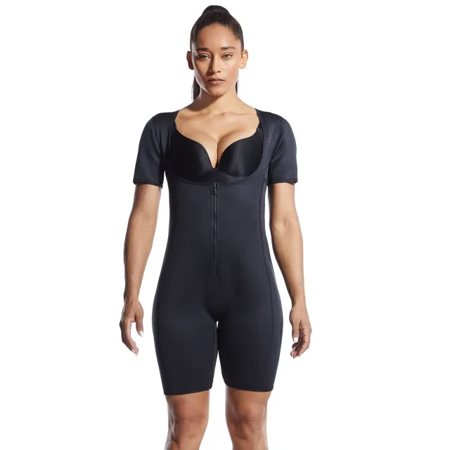 European And American Oversized Neoprene Jumpsuit Black - Shop at LoveMi