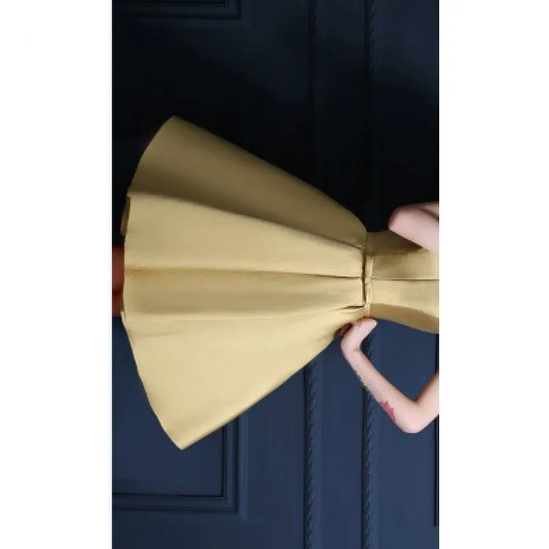 Bridesmaid Annual Party Etiquette Short Dress - Yellow
