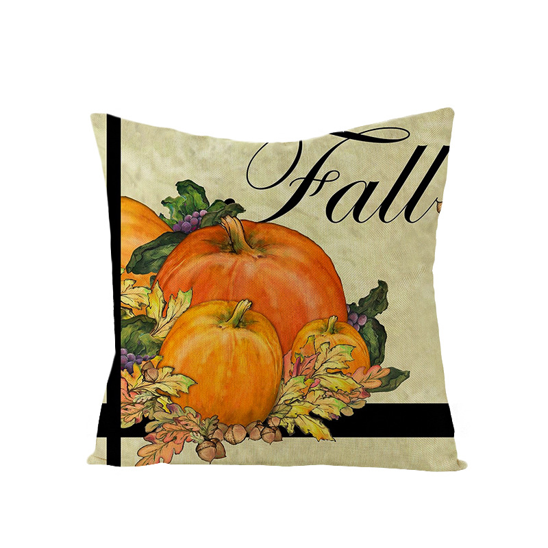 Linen Cushion Office Sofa Cushion Cover (1 Style-45x45cm)
