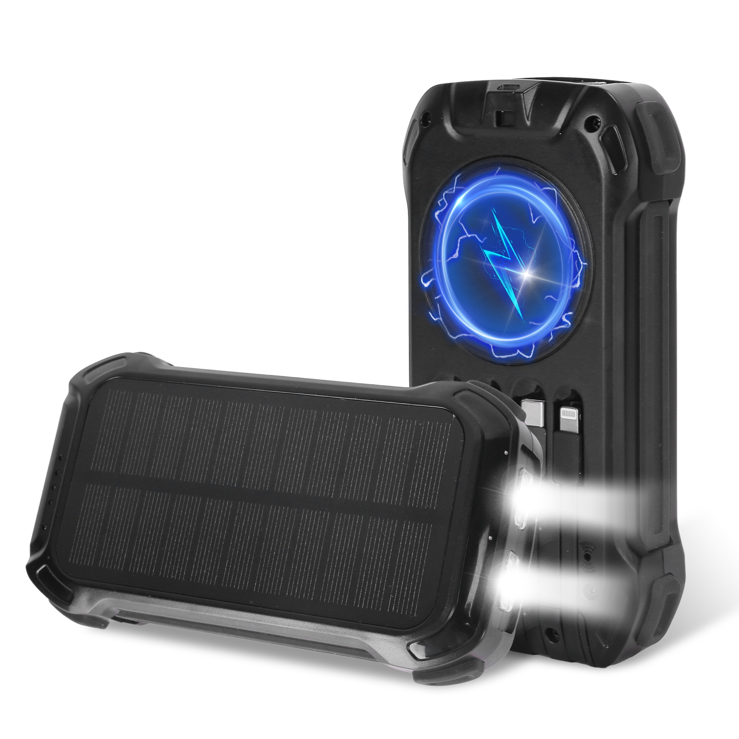 1Pc Portable Solar Charger 49800mAh Power Bank External Battery Pack 22.5W