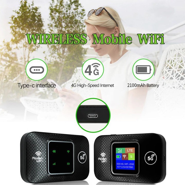 Portable Unlocked 5G LTE Wireless WiFi Router Mobile Broadband LCD MIFI Hotspot — image 4