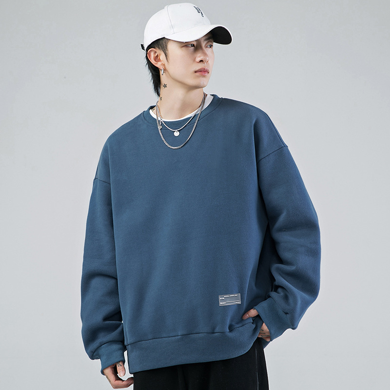 Men's Pullover Multicolor Sweater Couple Basic Loose Top