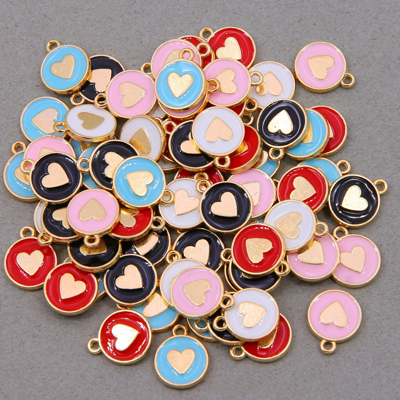 Handmade Peach Heart Double Sided Pendant