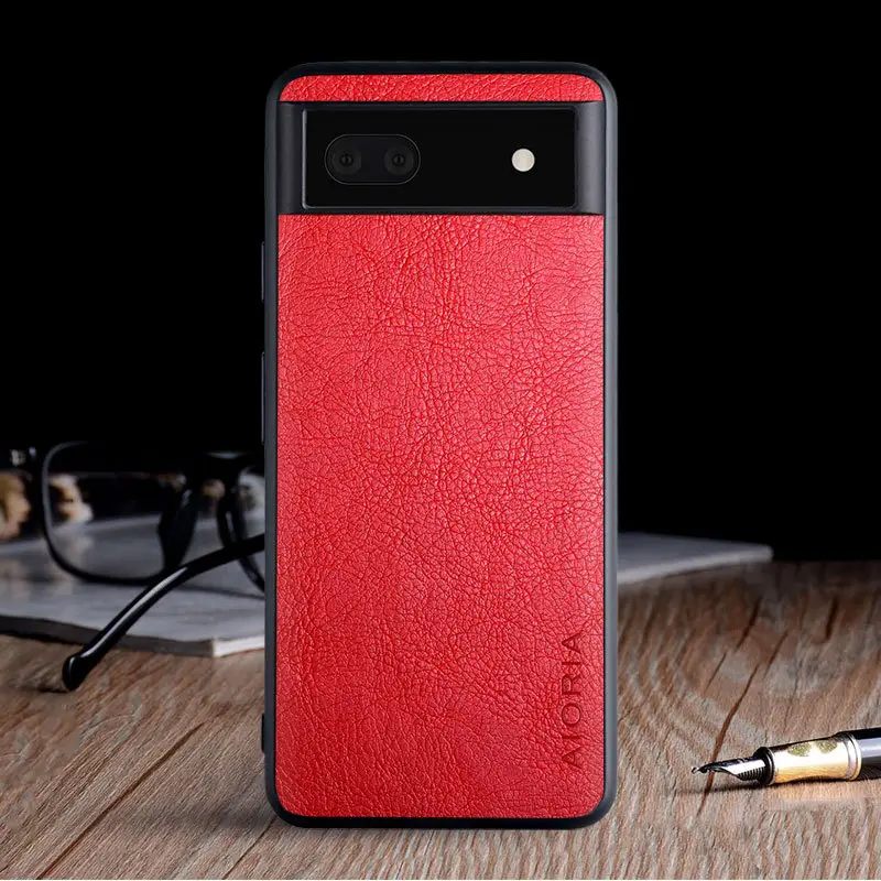 Pixel 6A 7 Pro Business Classic Lychee Skin Phone