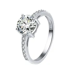 RINNTIN S925 Sterling Silver Diamond Ring Korea - Silver - View 1