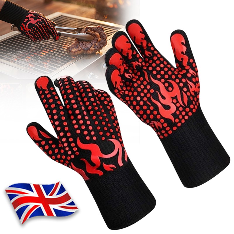 Oven Gloves BBQ - Pizza Extreme Heat Resistant, Food Grade Kitchen Grill — image 6