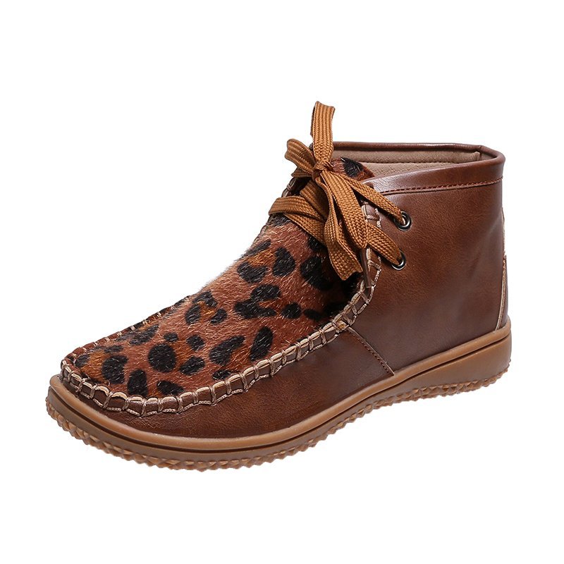 Title 1, Flat round toe leopard print women