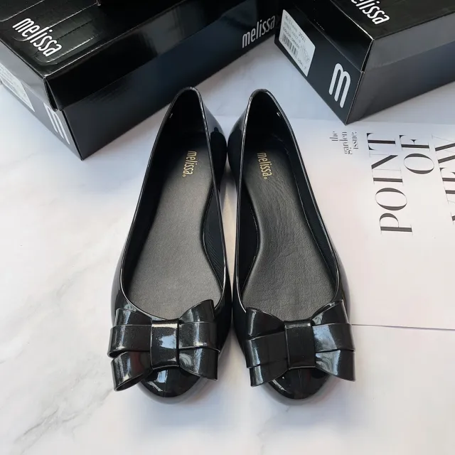 Colorblock Flat Shoes With Shallow Bow Black - Shop at LoveMi