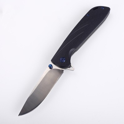 Title 1, D2 Carbon Fiber Handle Folding Knife Sharp High...