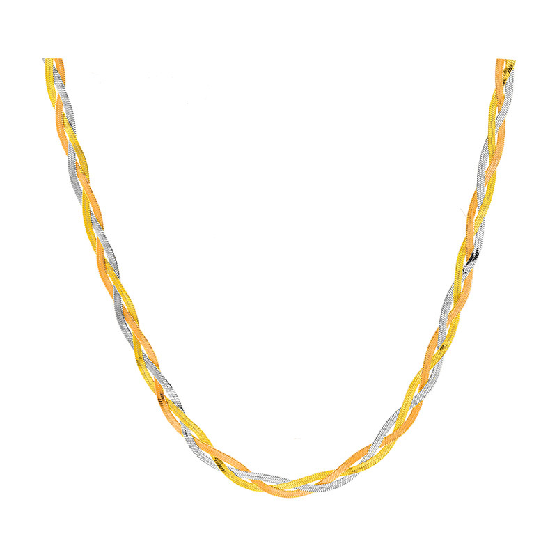 Fried Dough Twist Knitted Short Necklace
