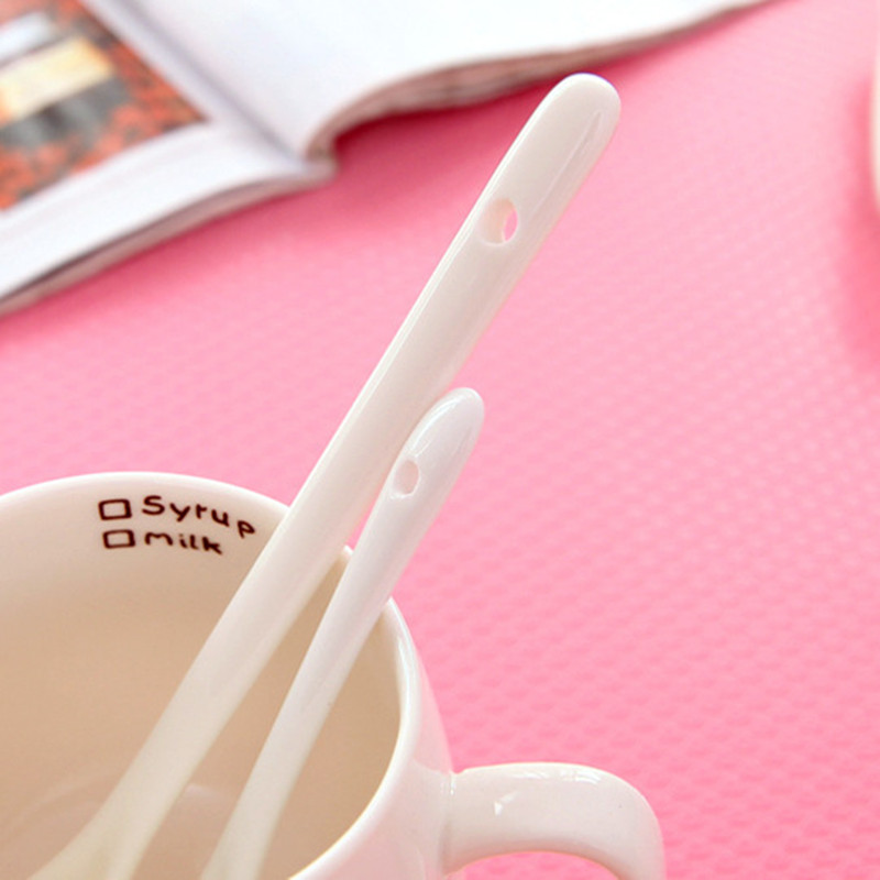 Ceramic Household Small Spoon Mini Coffee Stirring Small Round Spoon