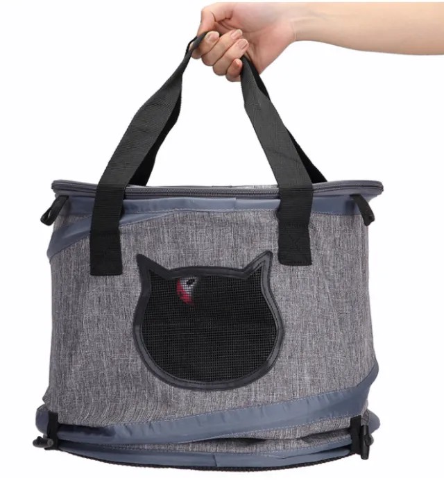 Fodable Pet Dog Cat Carrier Bag Outdoor Travel Cat Tunnel Toys Portable Puppy Carriers Cat Litter Sleeping Bed Nest Grey - Shop at LoveMi