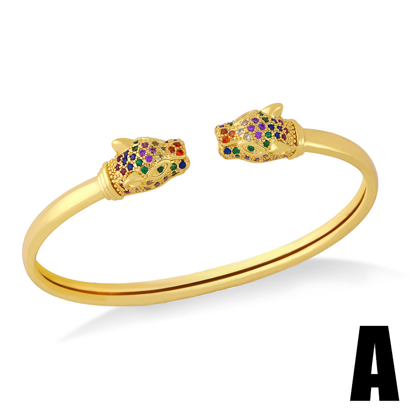 Cross-border Personality Inlaid Colorful Zircon Nail Bracelet