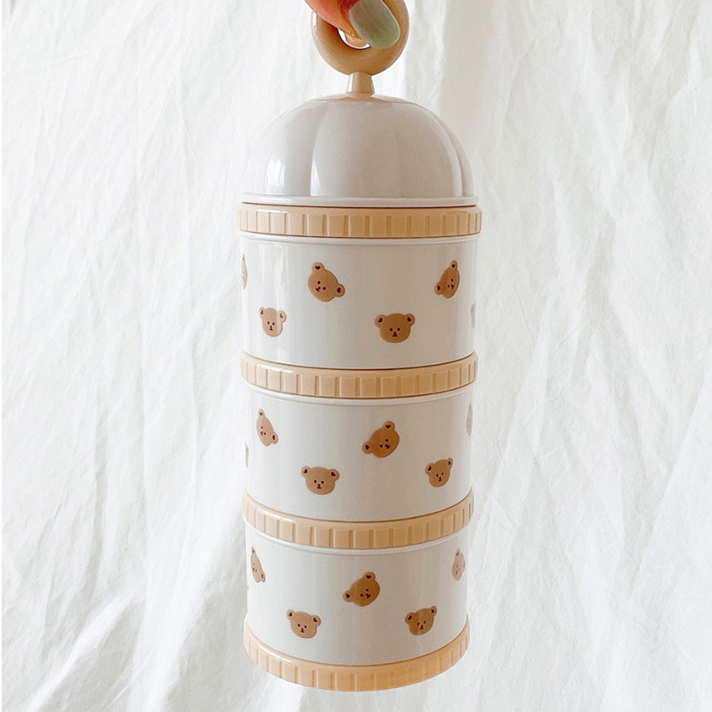 Milk Powder Box Infant Portable Three-layer Storage Box