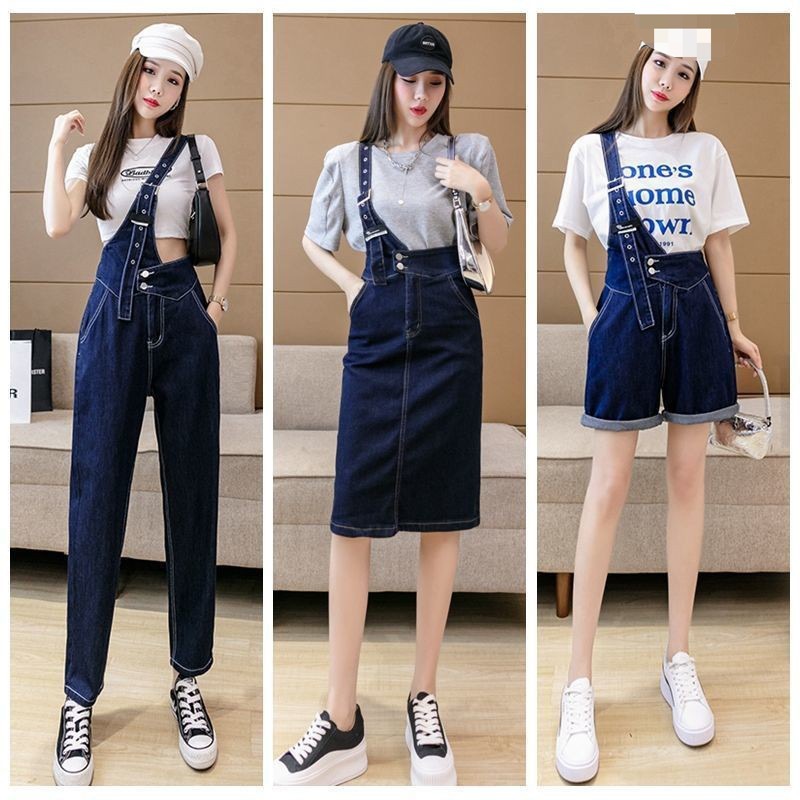 Bib Women New Autumn All-match Trend Loose Design Pants