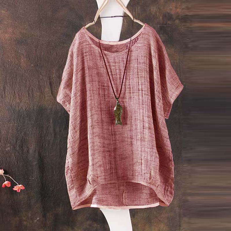 Ladies Casual Loose Linen Top