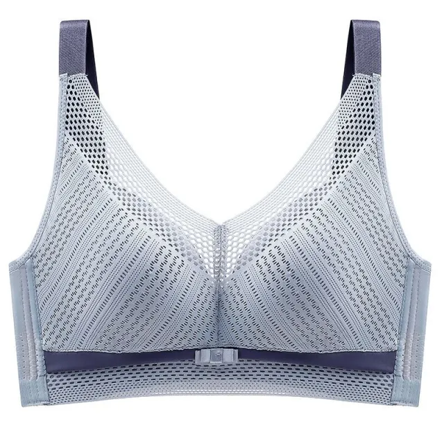 Ultra thin And Light Luxury Full Cup Underwear, Mesh, Breathable And Comfortable, No Steel Ring Blue - Shop at LoveMi