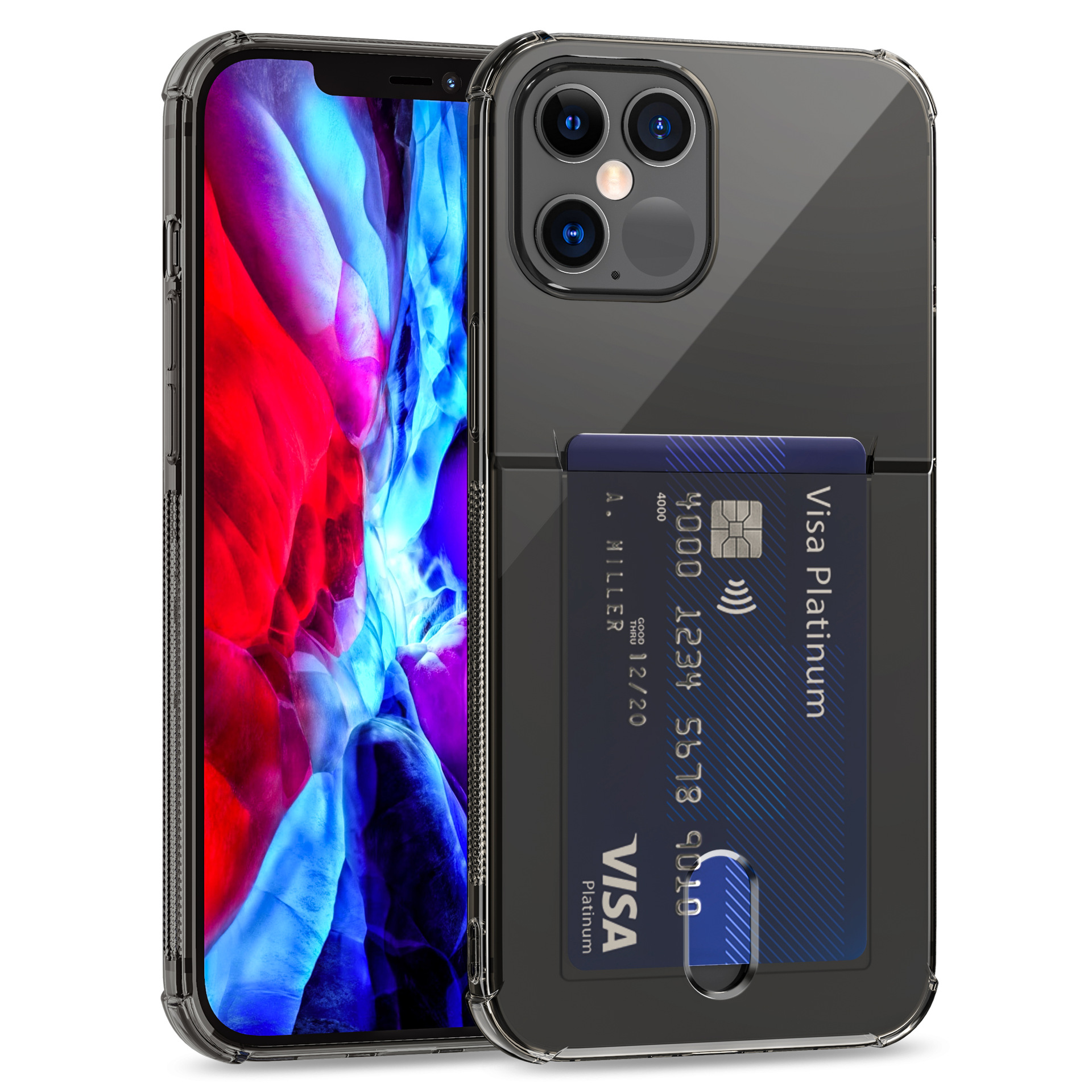 Drop-resistant Protective Cover For Mobile Phone Case With Insertable Card - Image 4
