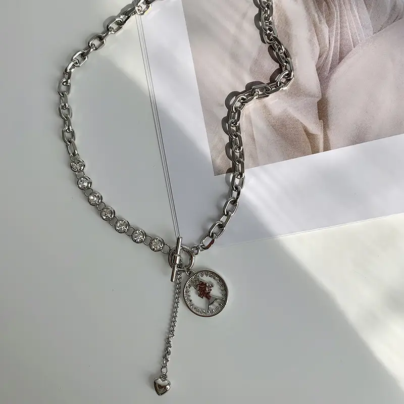 Personalized Design Touching Like Coin Necklace Female