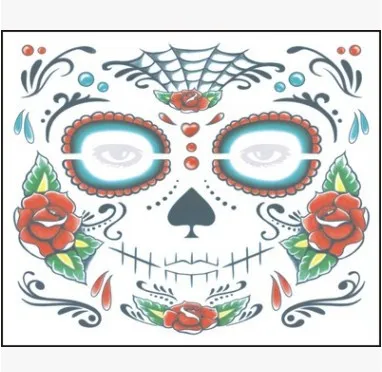 Tattoo Stickers Halloween Face Stickers Waterproof Environmental Protection Stage Props Art Makeup 4Style - Shop at LoveMi