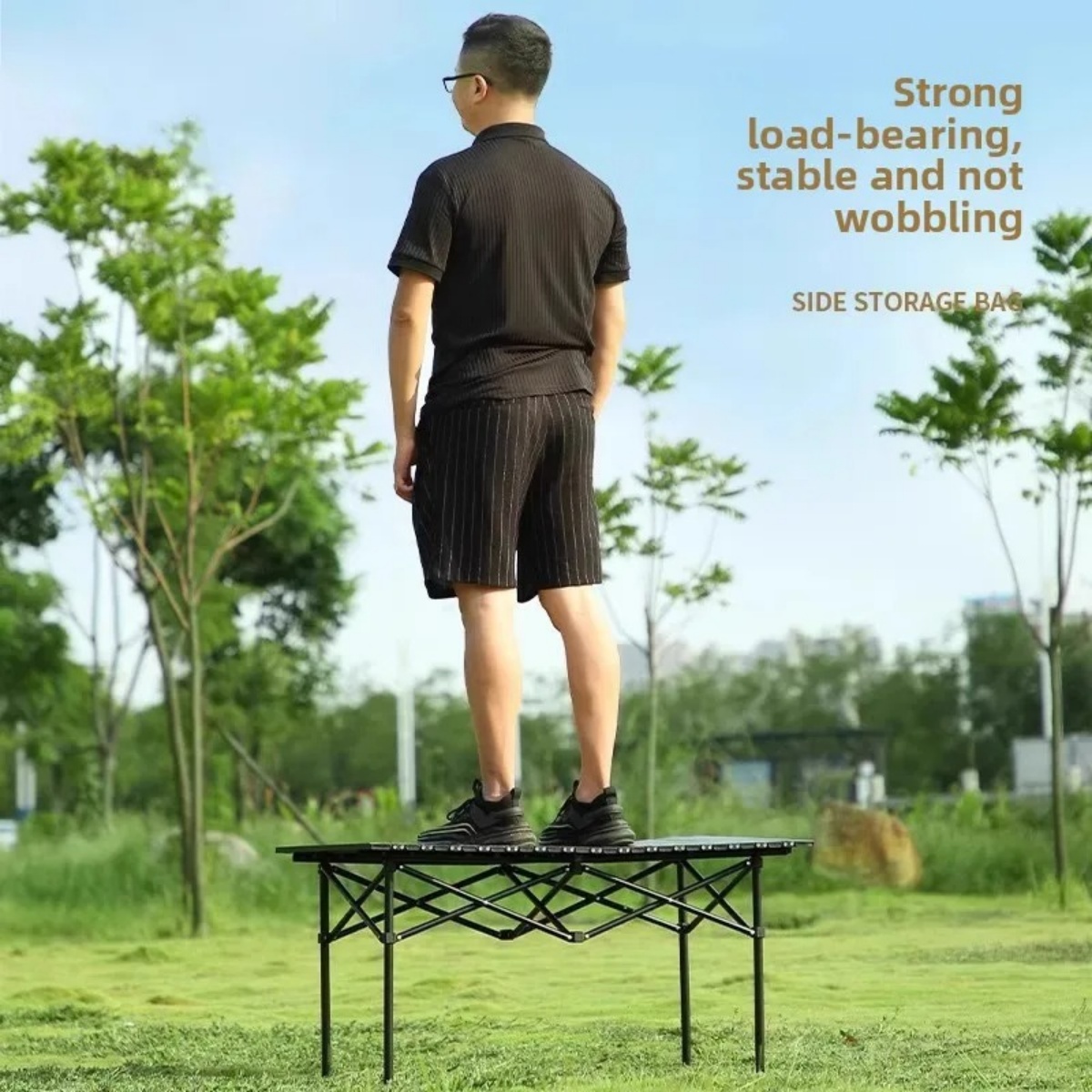 Folding Table, Outdoor Egg Roll Table, Portable Camping Picnic Table, Market Barbecue Folding Table, Camping Table