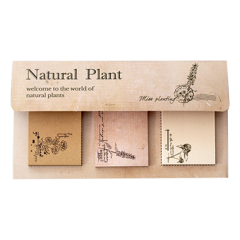 60 Pieces Of Retro Plant Invitation Note Paper Hand Account Decoration - 4