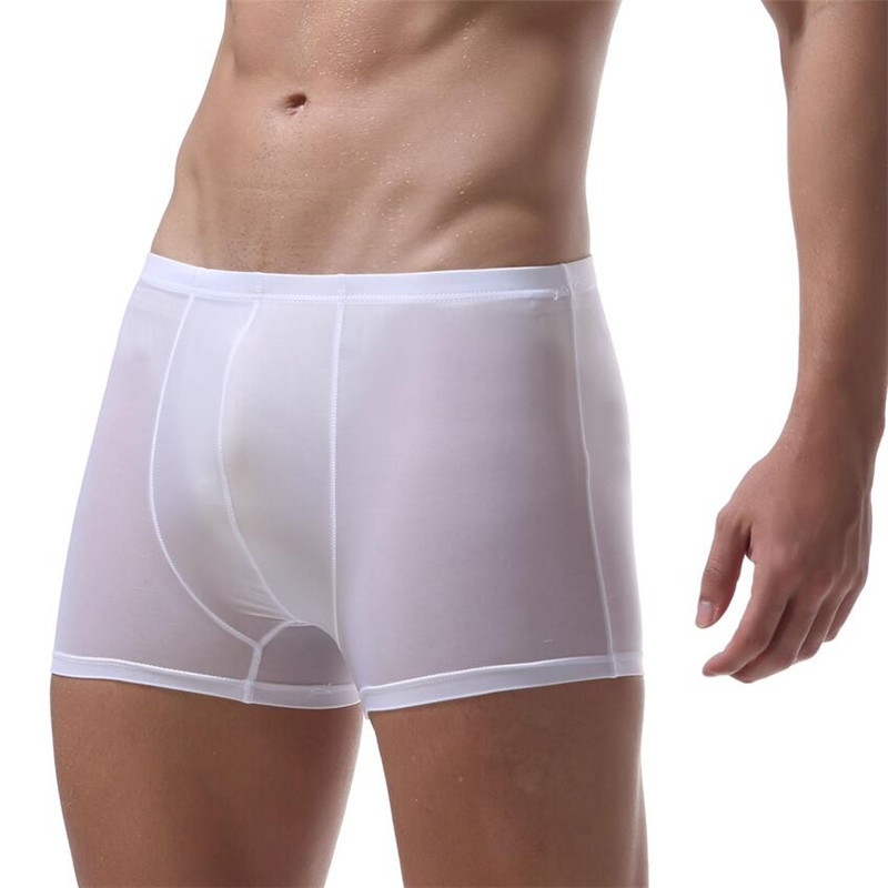 Title 4, Cueca Masculina Ice Silk Transparente Elástica ...