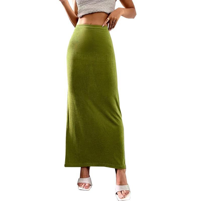 Title 6, Womens Solid Ankle and Hip Wrap Long Skirt. Co...