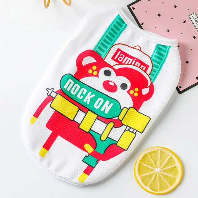 Summer Thin Cartoon Printed Pet Clothing Cartoon Monkey - Shop at LoveMi