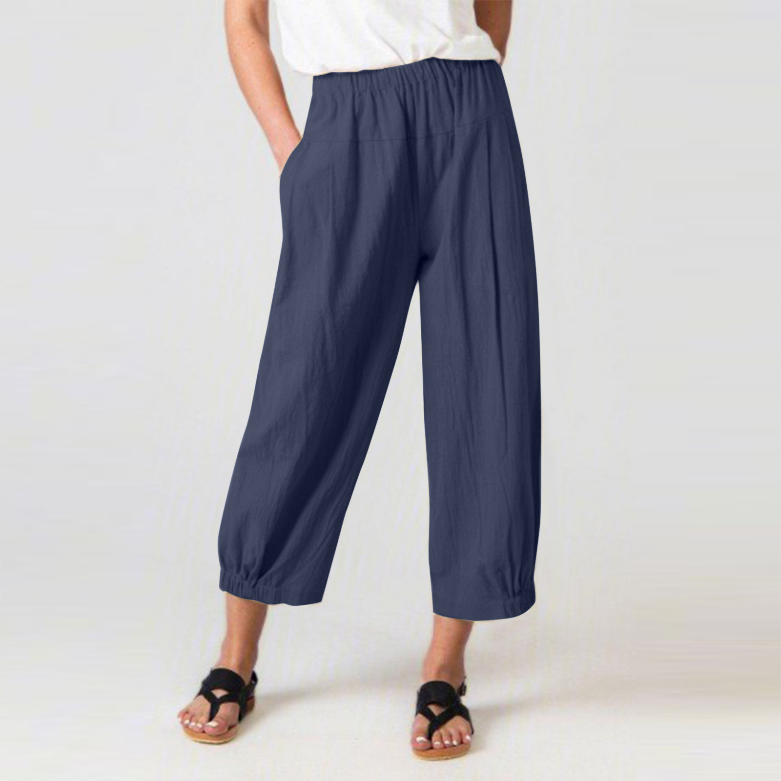 Title 2, Loose Harlan Pants High Waist Cotton And Linen ...