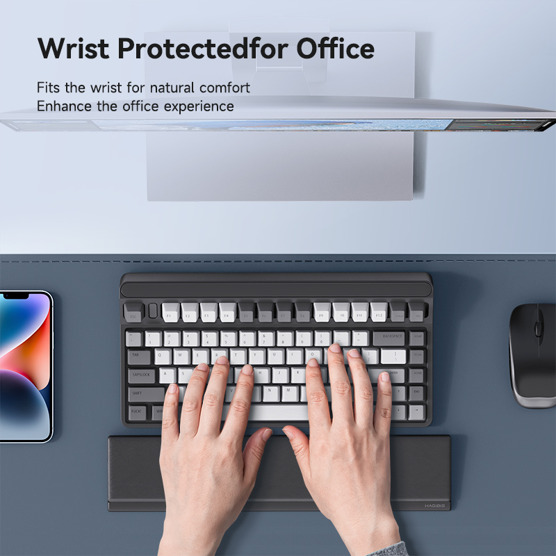 Tastatur støtte mus Wrist Pad skrivebord Storage Box - Miniatyr 4