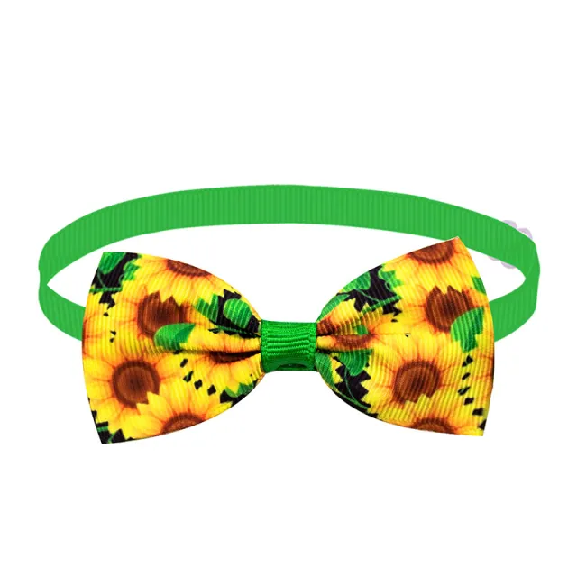 Sunflower Pet Bow Tie Dog Summer Decoration Green Leaf Sunflower - Shop at LoveMi