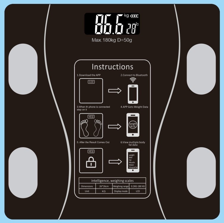 Smart Body Fat Analysis Scale