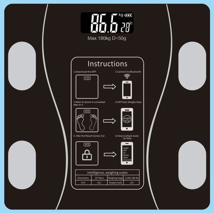 Smart Body Fat Scale, Household Precision
