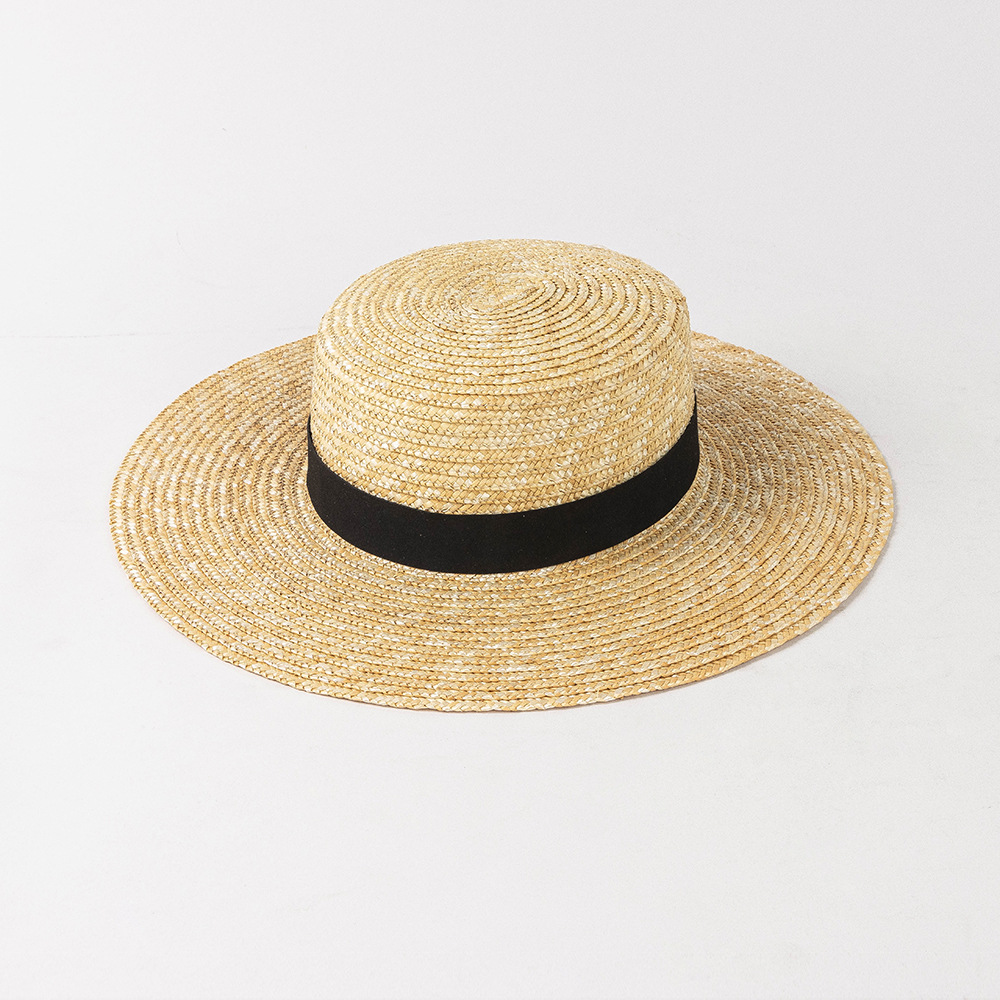 Fashionable Retro Leather Straw Hat