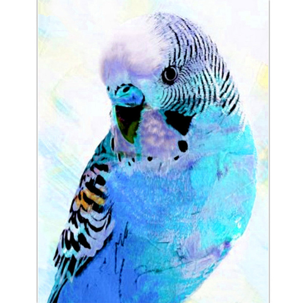5D Diamond Painting With Blue Bird Cross Stitch Animal Wall Sticker