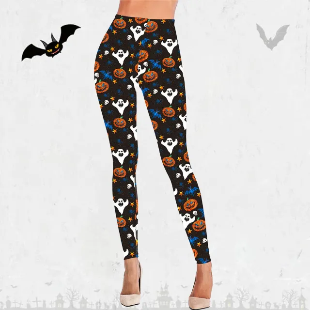 European Beauty Pants Halloween Women's Casual Sports Tight Black - Shop at LoveMi