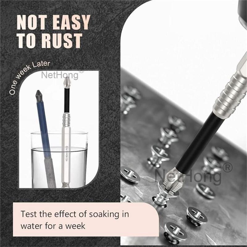 9PCS Cross Head Impact Drill BitsMagnetic Anti-Slip Screwdriver Bits For Drills — image 5