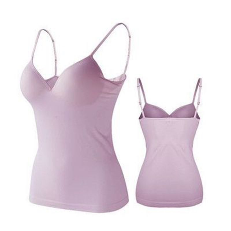 All-in-one Bottoming Shirt With Chest Pads Camisole Women's Plus Size Beautiful Back Chest Sexy