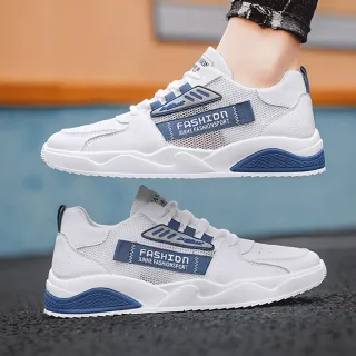 Men's Casual Mesh Breathable Sports Mesh Shoes - Blue
