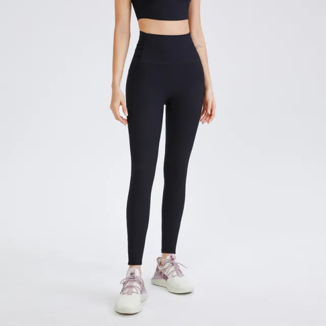 Cropped Pants Stretch Tight Sports Leggings Black - Shop at LoveMi
