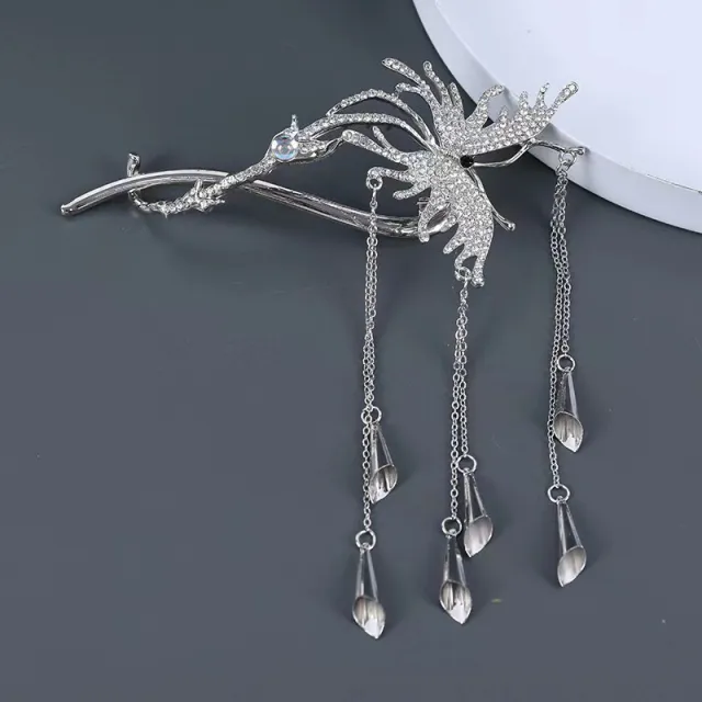 High grade Metal Hairpin Fringed Disc White Butterfly K - Shop at LoveMi
