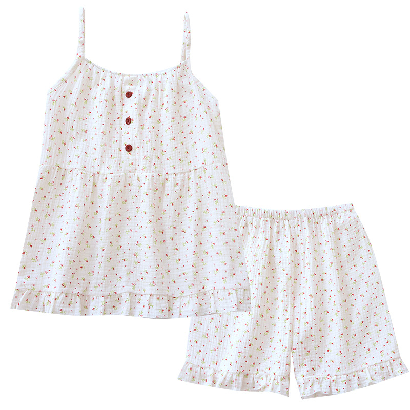 Title 1, Fashionable Cute Girl Suspender Nightdress Suit...