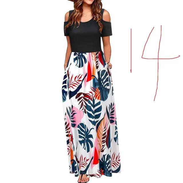 European And American Fashion New Print Women's Suspender Dress White Blue Red Flower - Shop at LoveMi